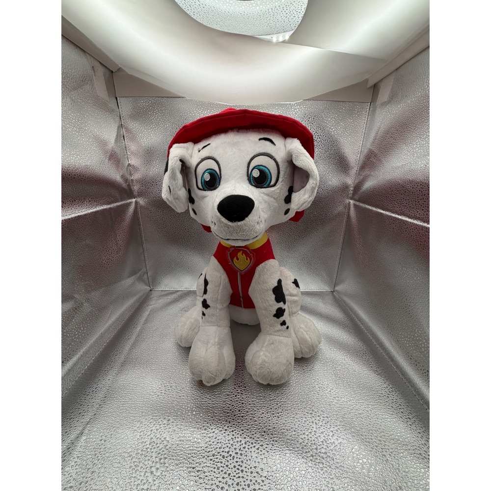 Paw Patrol Marshall Dalmatian Fire Dog Plush Stuffed Animal Red Fireman Hat Toy